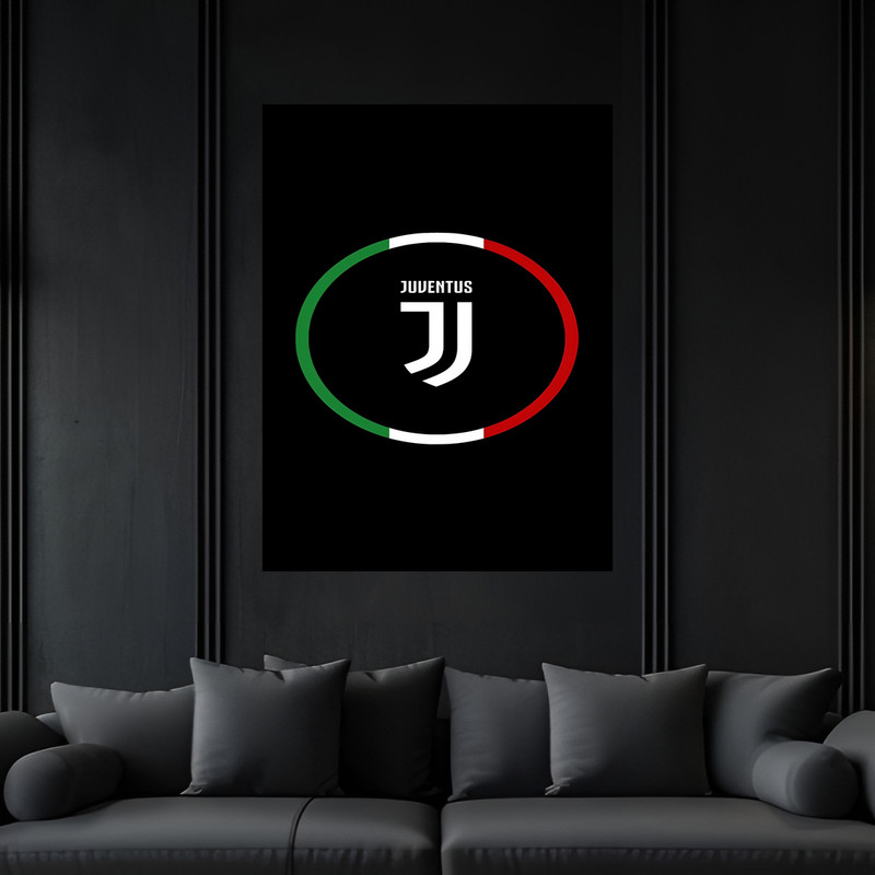 تابلو بکلیت طرح ورزشی باشگاه فوتبال یوونتوس مدل B-bu7520 فریم مشکی