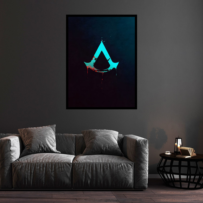 تابلو بکلیت طرح گیم و گیمینگ بازی  اساسین کرید مدل B-bu5716 فریم مشکی