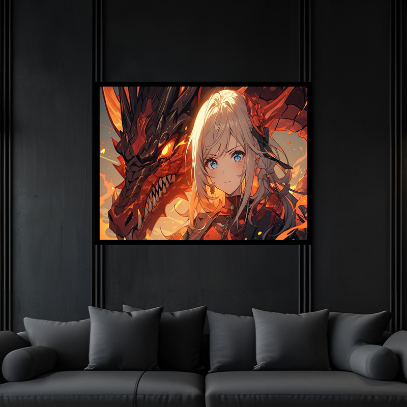 تابلو بکلیت طرح کودک شخصیت کارتونی و انیمیشن  مدل B-bu6566 فریم مشکی