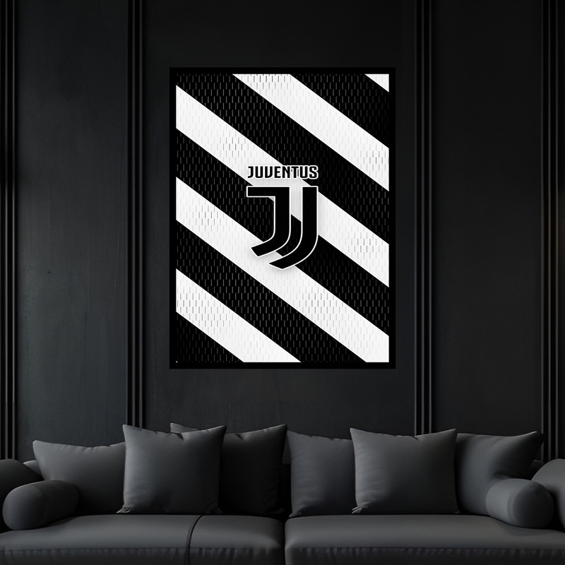 تابلو بکلیت طرح ورزشی باشگاه فوتبال یوونتوس مدل B-bu7249 فریم مشکی