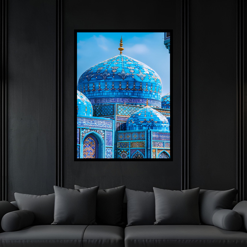 تابلو بکلیت طرح مذهبی مسجد و معماری ایران مدل B-bu6929 فریم مشکی