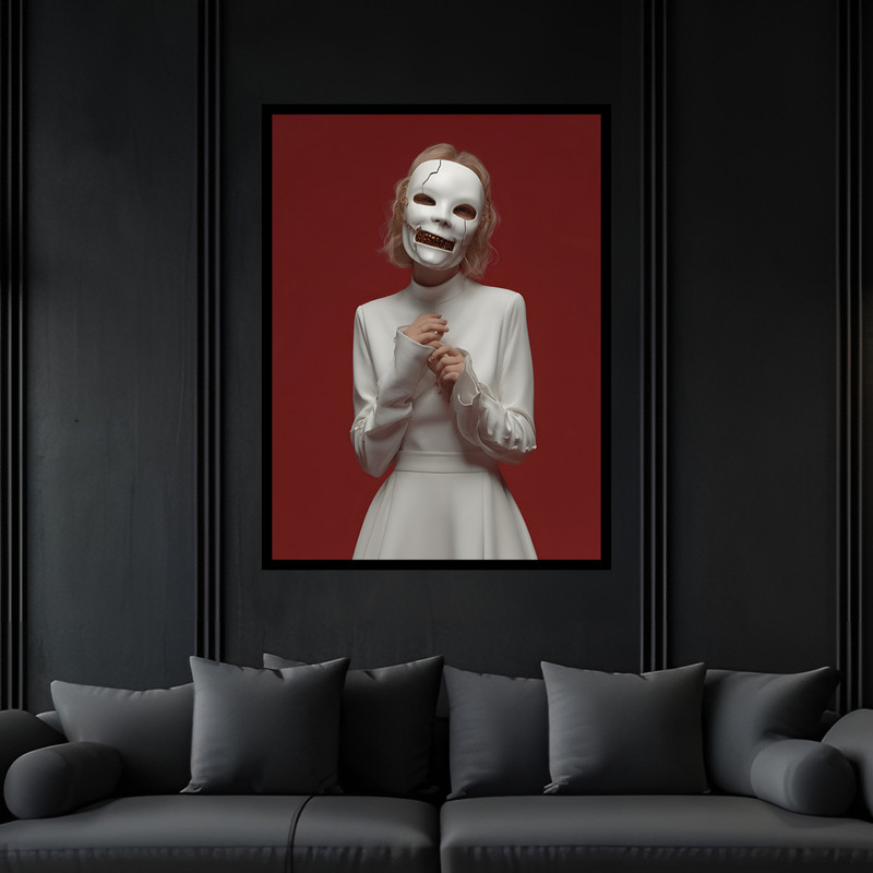 تابلو بکلیت طرح دکوراتیو مدرن ژستیک فانتزی مدل B-bu7247 فریم مشکی