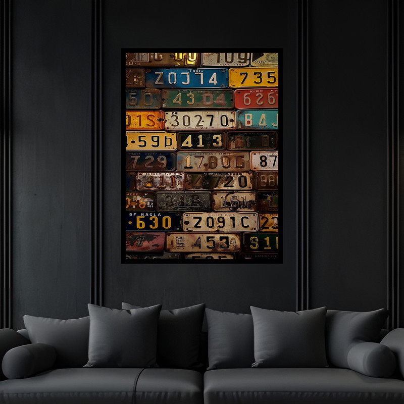 تابلو بکلیت طرح کلاسیک قدیمی نوستالژیک مدل B-bu6804 فریم مشکی