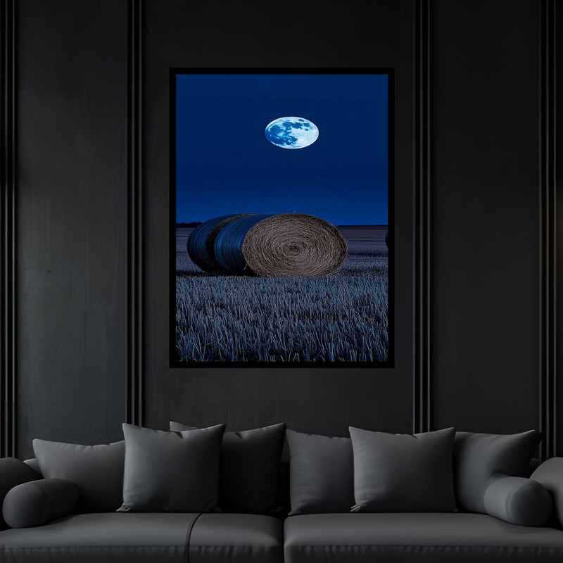 تابلو بکلیت طرح دکوری مزرعه و زمین کشاورزی مدل B-bu6354 فریم مشکی