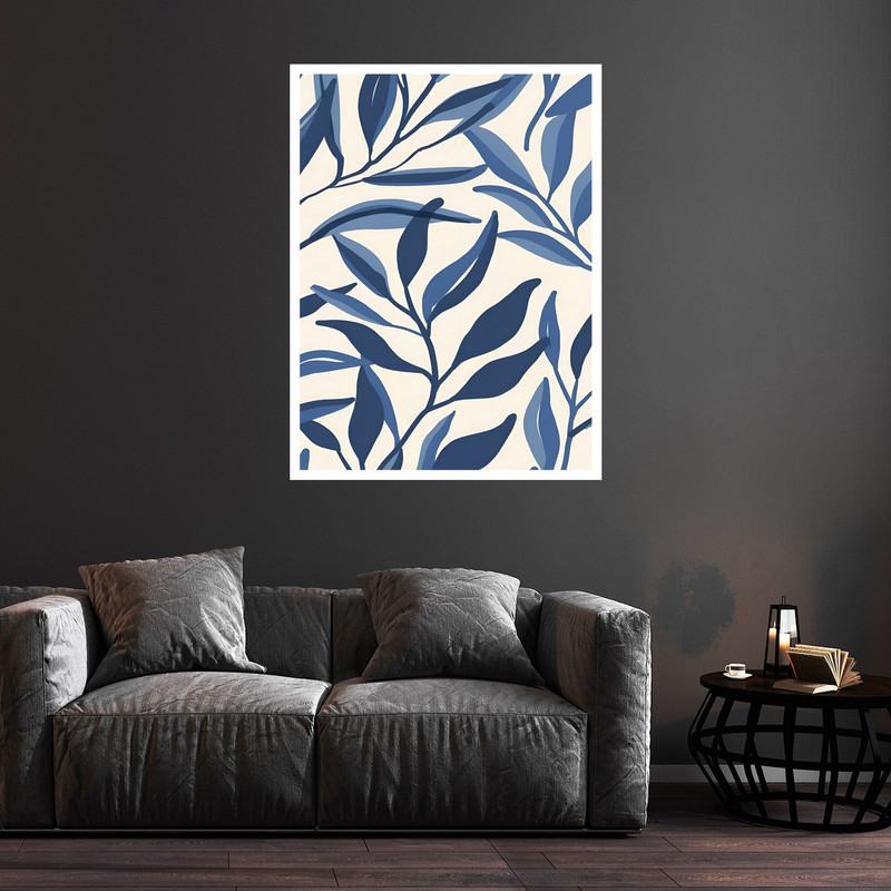 تابلو بکلیت طرح هنری و مینیمال دکوراتیو گل مدل W-bu5857 فریم سفید