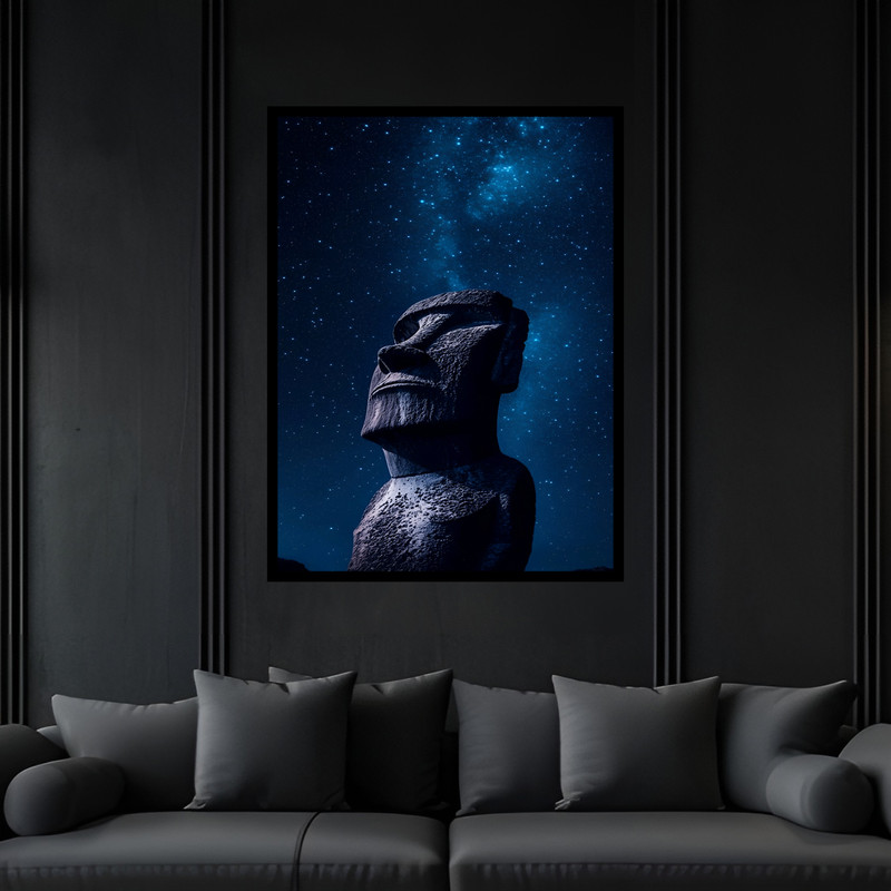 تابلو بکلیت طرح دکوراتیو باستانی تاریخی مدل B-bu7216 فریم مشکی