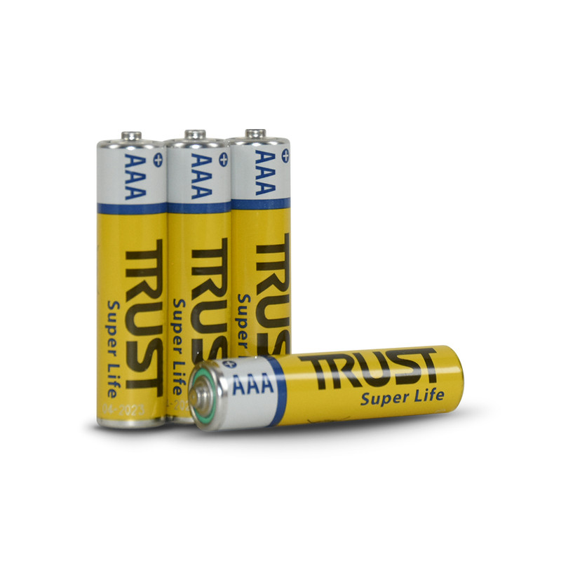 باتری نیم قلمی تراست مدل سوپرلایف AAA بسته 4 عددی