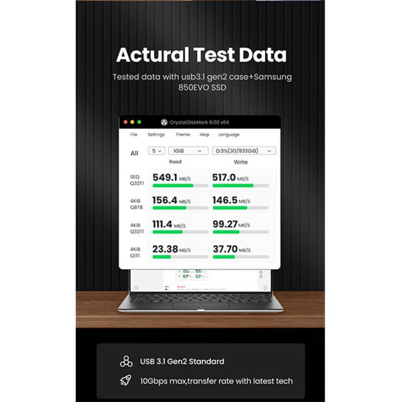 باکس تبدیل USB-C به SATA یوگرین مدل 50743