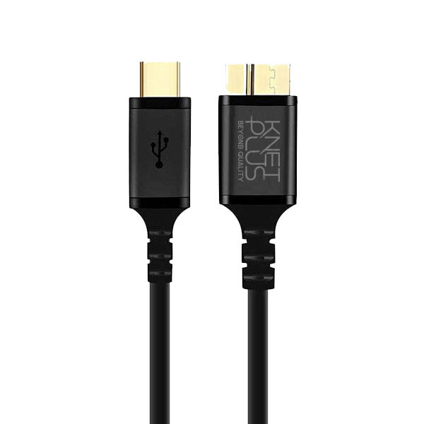 کابل تبدیل USB3.0 AM به Micro USB3.0 BM کی نت پلاس مدل KP-CUCMHDD18 طول ۱٫۸ متر