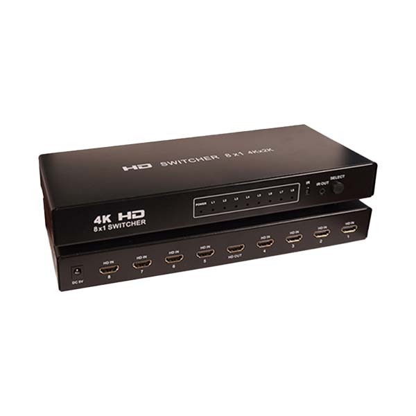سوئیچ  8 پورت HDMI کی نت مدل K-SWHD2008 بسته دو عددی