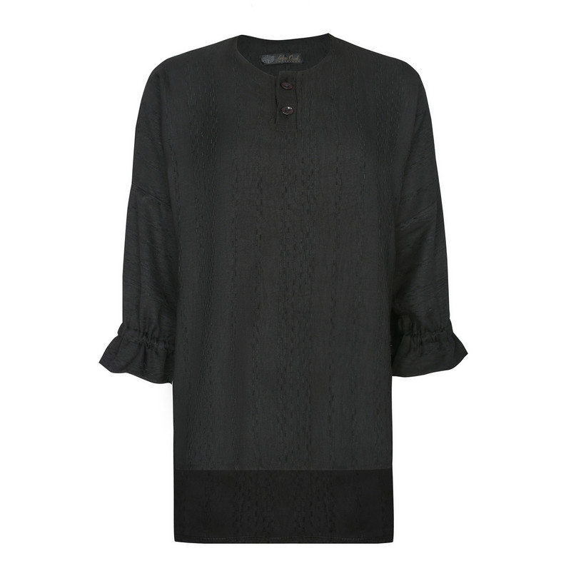 بلوز آستین سه ربع یقه دکمه دار زنانه مدل سوفیا کد 65211