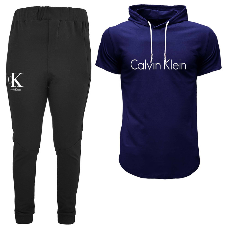 ست تی شرت کلاه دار و شلوار مردانه مدل 00416162