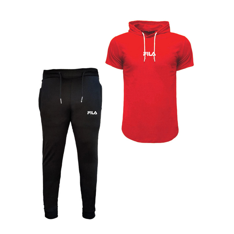 ست تی شرت کلاه دار  و شلوار مردانه مدل f کد 745858