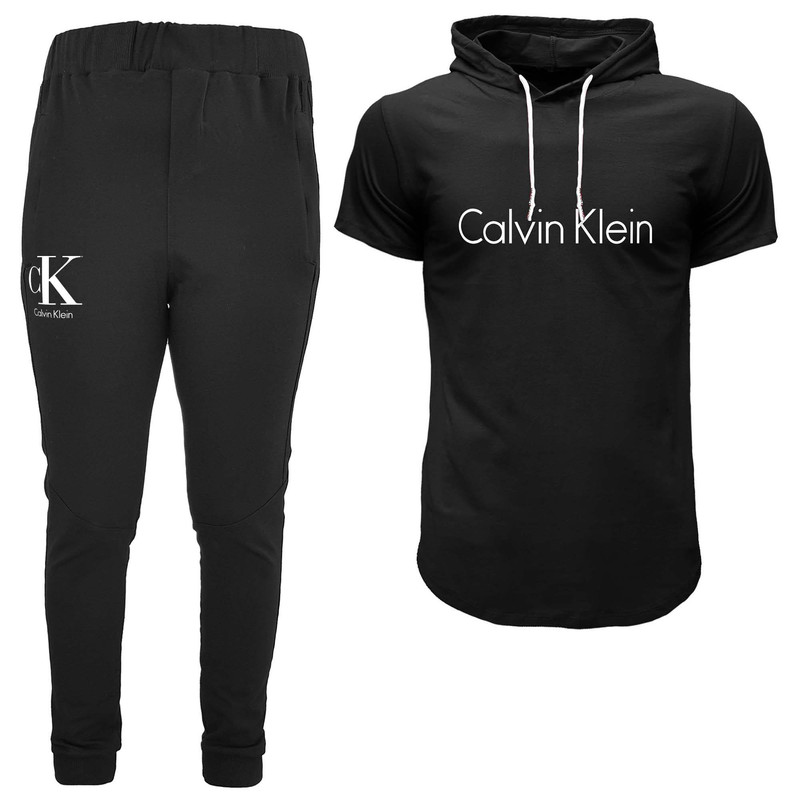 ست تی شرت کلاه دار و شلوار مردانه مدل 00416161