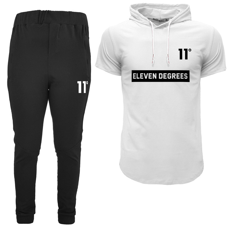 ست تی شرت کلاه دار و شلوار مردانه مدل 00032416