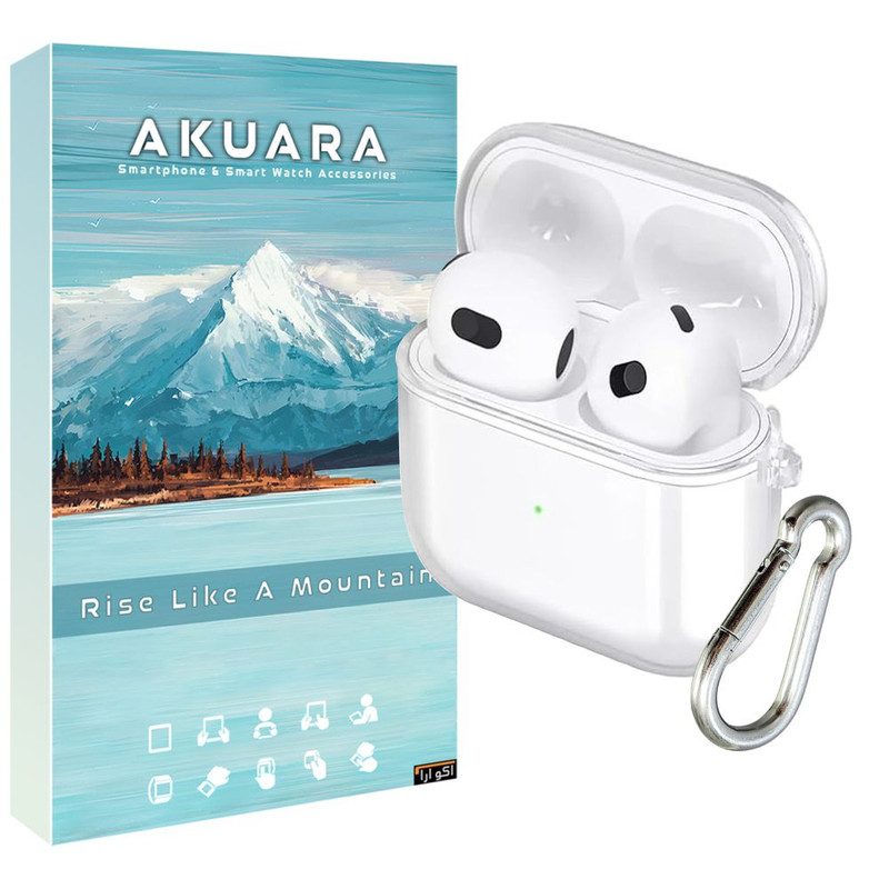 کاور آکوآرا مدل Clear مناسب برای کیس هدفون بی سیم اپل Airpods 4