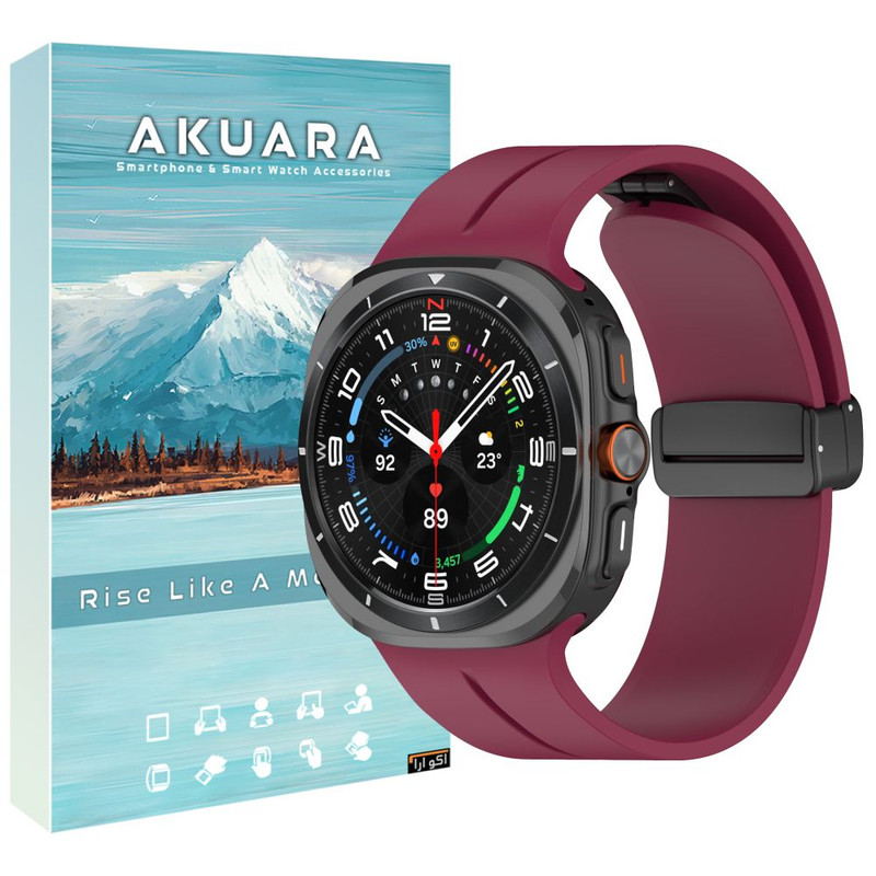 بند آکوآرا مدل Silicone Magnet مناسب برای ساعت هوشمند سامسونگ Galaxy Watch 7 Ultra 47 mm
