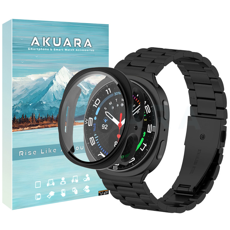 بند آکوآرا مدل 3Bead GRDH مناسب برای ساعت هوشمند سامسونگ Galaxy Watch 8 44mm به همراه کاور