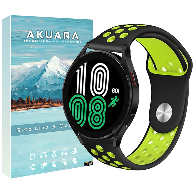 بند آکوآرا مدل NKE Silicone مناسب برای ساعت هوشمند سامسونگ Galaxy Watch 4 40mm / Watch 4 44mm / Watch 4 Classic 46mm / Watch 5 Pro 45mm