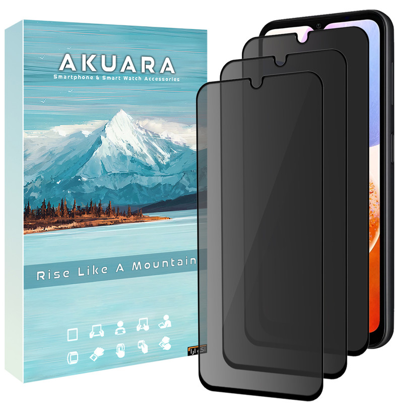 محافظ صفحه نمایش آکوآرا مدل PRV AKU pv3 مناسب برای گوشی موبایل سامسونگ Galaxy A12 / A02 / A02S / A03 / A04 / A04s / A13 4G / A23 / A32 5G / M12 مجموعه سه عددی
