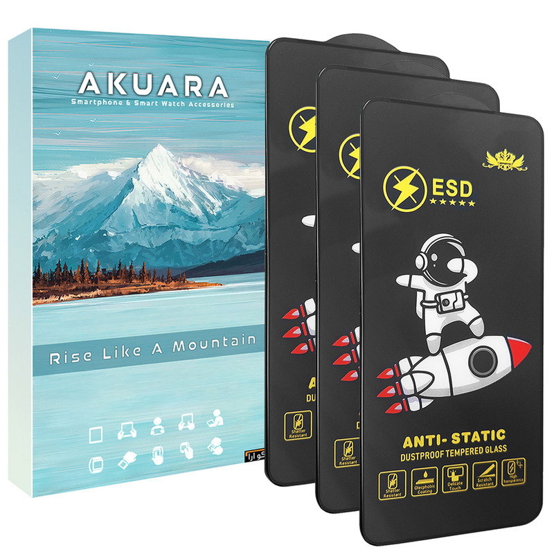 محافظ صفحه نمایش آنتی ‌استاتیک آکوآرا مدل Astronaut مناسب برای گوشی موبایل شیائومی POCO X2  مجموعه سه عددی