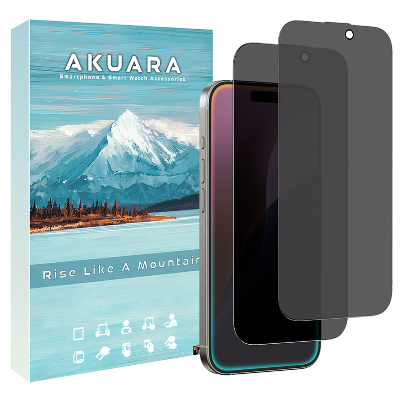 محافظ صفحه نمایش حریم شخصی آکوآرا مدل Prv AKU مناسب برای گوشی موبایل اپل iPhone 11 Pro مجموعه دو عددی