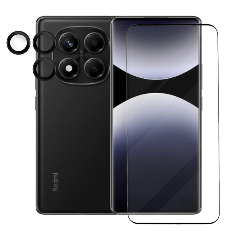 محافظ صفحه نمایش آکوآرا مدل BKRNGGLS مناسب برای گوشی موبایل شیائومی Note 14 Pro 4G به همراه محافظ لنز