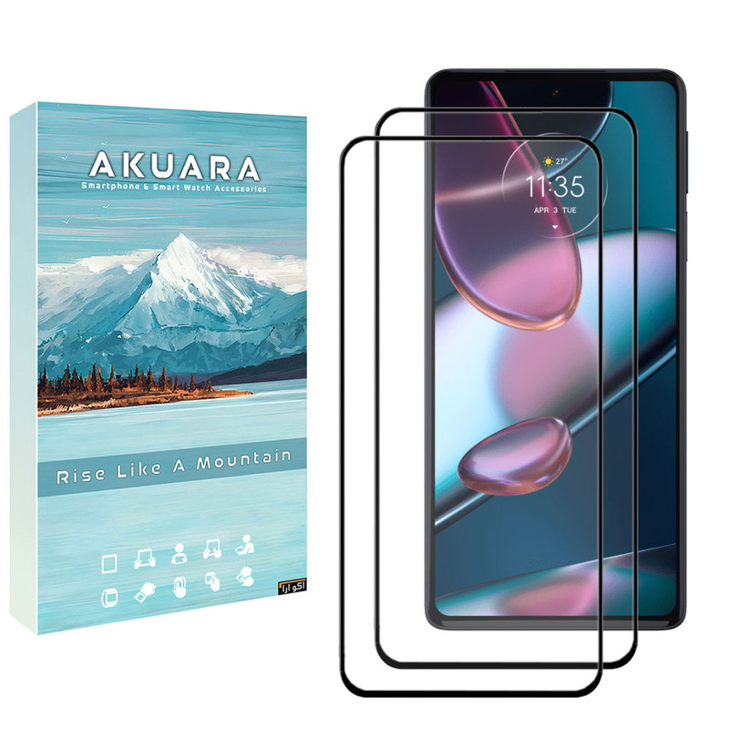 محافظ صفحه نمایش آکوآرا مدل AKU fl2 مناسب برای گوشی موبایل موتورولا Edge 30 Pro بسته دو عددی