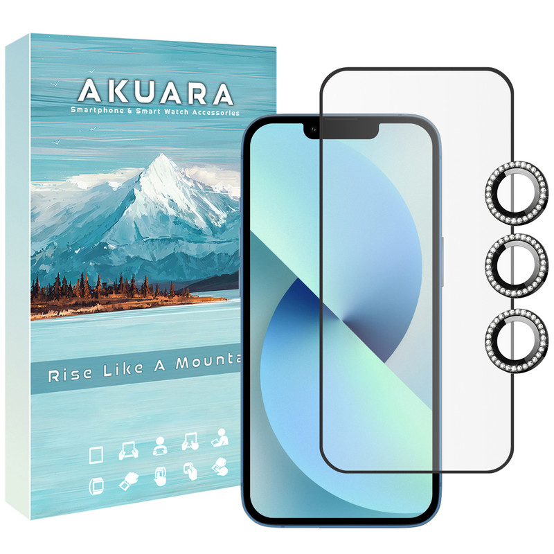محافظ صفحه نمایش آکوآرا مدل AKU FLNG مناسب برای گوشی موبایل اپل iPhone 11 Pro به همراه محافظ لنز دوربین