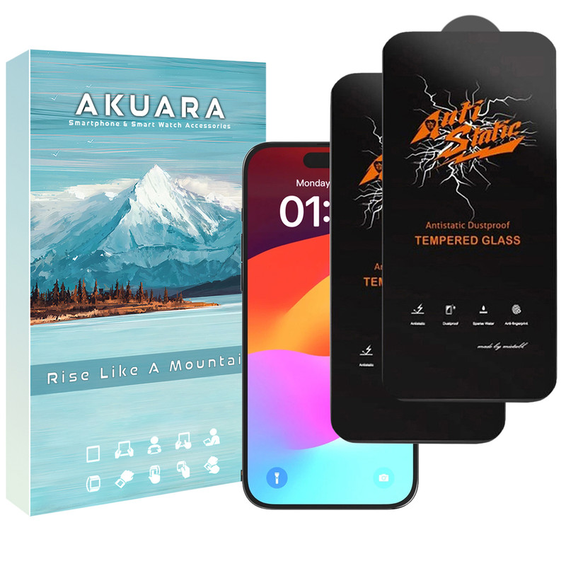 محافظ صفحه نمایش آکوآرا مدل AKU as2 مناسب برای گوشی موبایل اپل iPhone 13 Pro مجموعه دو عددی