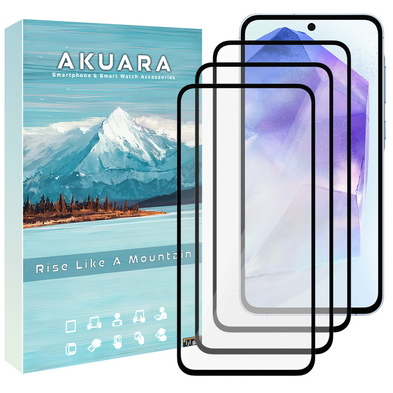محافظ صفحه نمایش آکوآرا مدل Full AKU fl3 مناسب برای گوشی موبایل شیائومی Redmi Note 9S / Poco X3 / Mi 11i مجموعه سه عددی