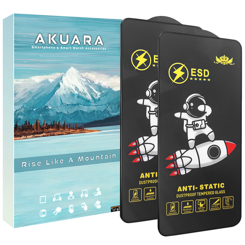 محافظ صفحه نمایش آنتی ‌استاتیک آکوآرا مدل Astronaut مناسب برای گوشی موبایل شیائومی POCO X5 مجموعه دو عددی