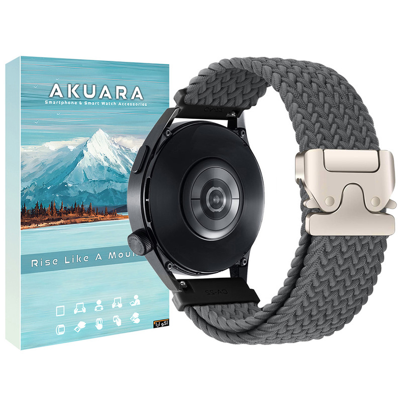 بند آکوآرا مدل Woven Parachute AK مناسب برای ساعت هوشمند سامسونگ Galaxy Gear S3 / Watch 3 45mm / Watch 46mm / S3 Frontier / S3 Classic Gear 2 R380 سایز 22mm