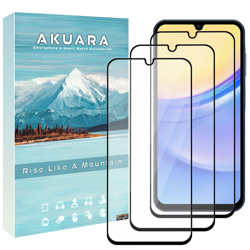 محافظ صفحه نمایش آکوآرا مدل Full AKU fl3 مناسب برای گوشی موبایل سامسونگ Galaxy A20 / A30 / M30S مجموعه سه عددی