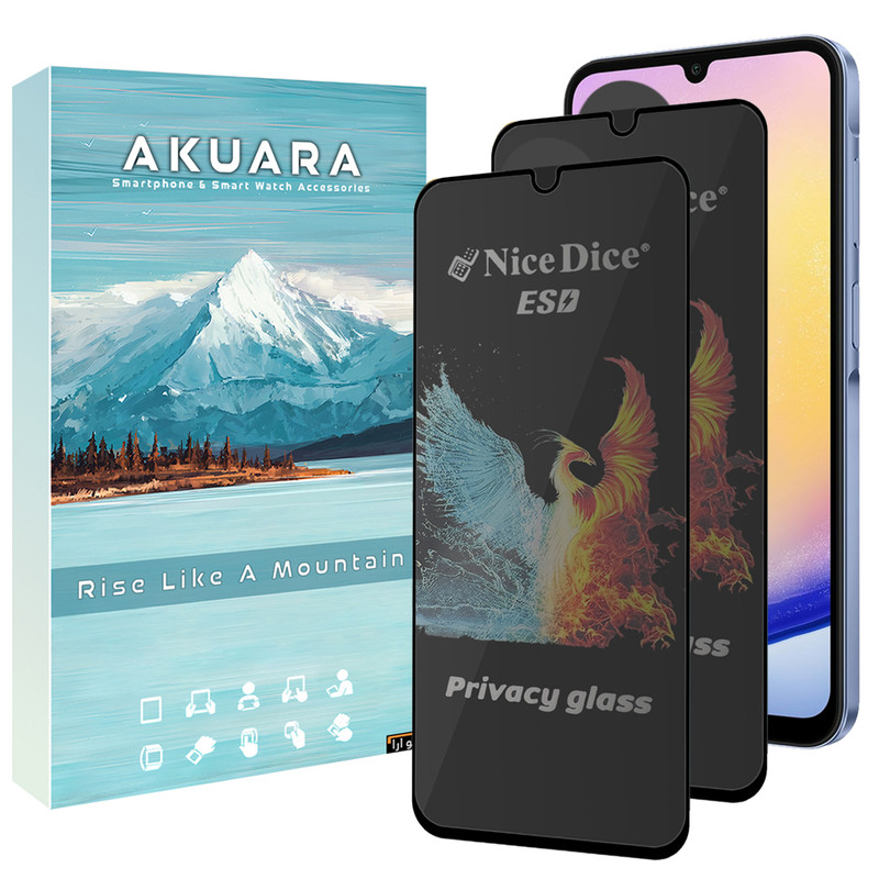 محافظ صفحه نمایش حریم شخصی آکوآرا مدل PRV-NCD AKU npv2 مناسب برای گوشی موبایل سامسونگ Galaxy A22 5G مجموعه دو عددی