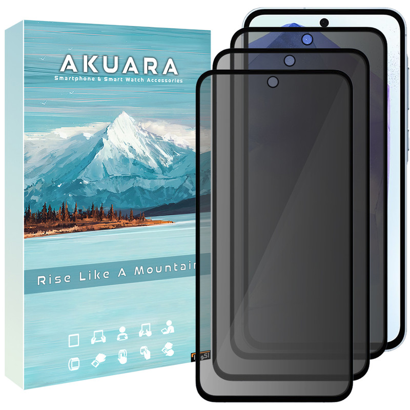 محافظ صفحه نمایش حریم شخصی آکوآرا مدل PRV AKU مناسب برای گوشی موبایل سامسونگ Galaxy A71 / M51 / M52 5G مجموعه سه عددی