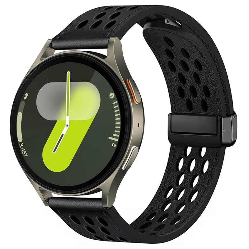 بند آکوآرا مدل Hole-Learther-MAG AK مناسب برای ساعت هوشمند هوآوی Watch GT3 46mm