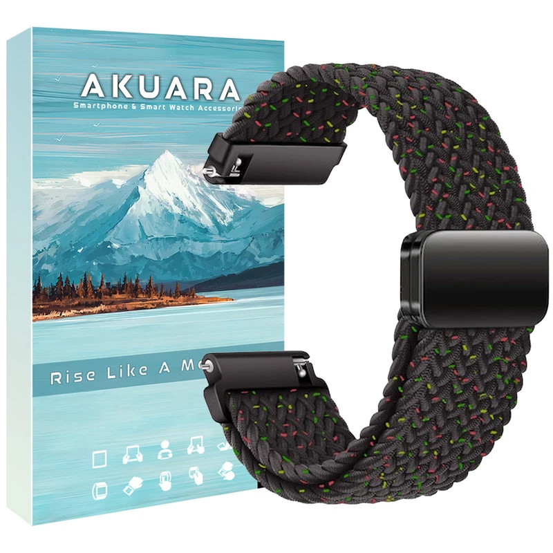 بند ساعت آکوآرا مدل Woven MG Stars AK مناسب برای ساعت هوشمند میبرو لایت 2 / لایت 3 / لایت 3 پرو 22mm