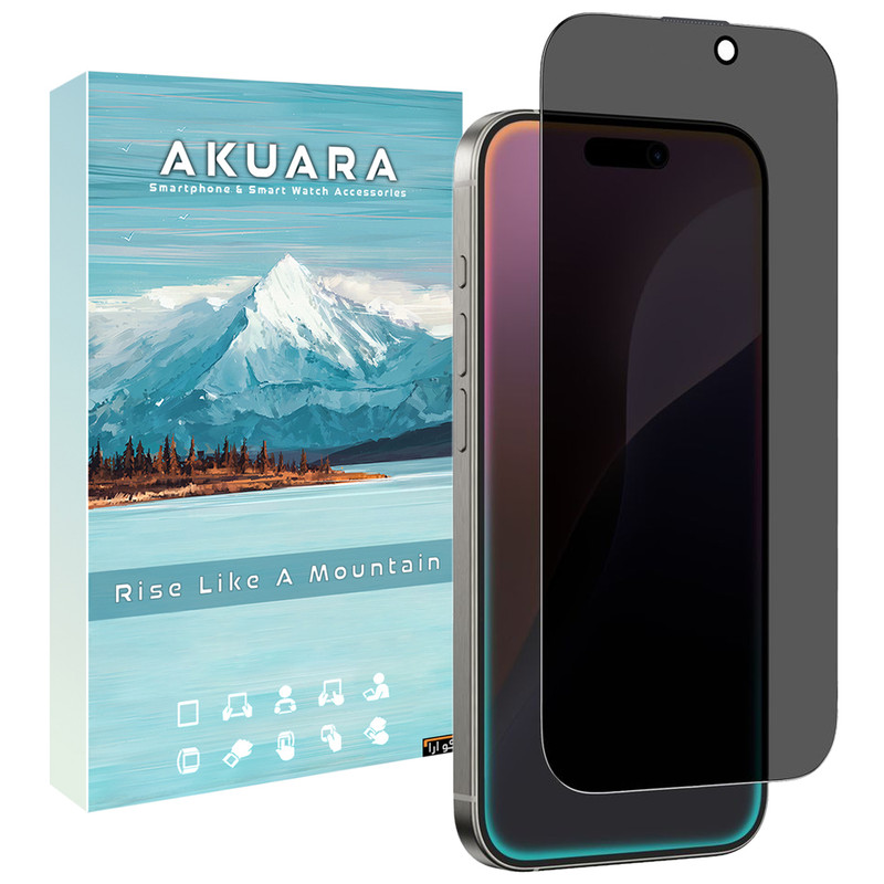 محافظ صفحه نمایش حریم شخصی آکوآرا مدل AKU pv1 مناسب برای گوشی موبایل اپل iPhone 13 Pro