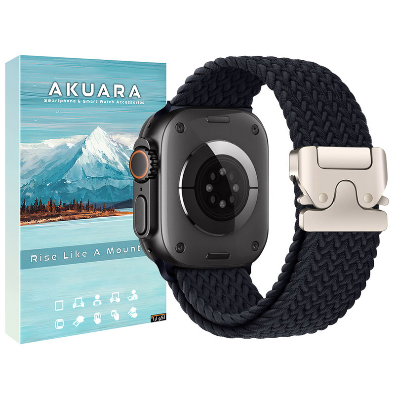 بند ساعت آکوآرا مدل Woven Parachute مناسب برای اپل واچ 49 mm سری Ultra