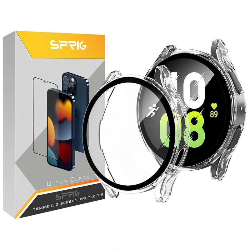 کاور اسپریگ مدل Hard Guard مناسب برای ساعت هوشمند سامسونگ Galaxy Watch 5 40mm به همراه محافظ صفحه نمایش