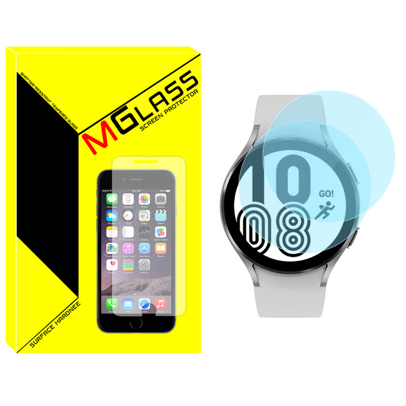محافظ صفحه نمایش شیشه‌ای ام گلس مدل SH-MG مناسب برای ساعت هوشمند سامسونگGALAXY  Watch 4 44mm بسته دو عددی