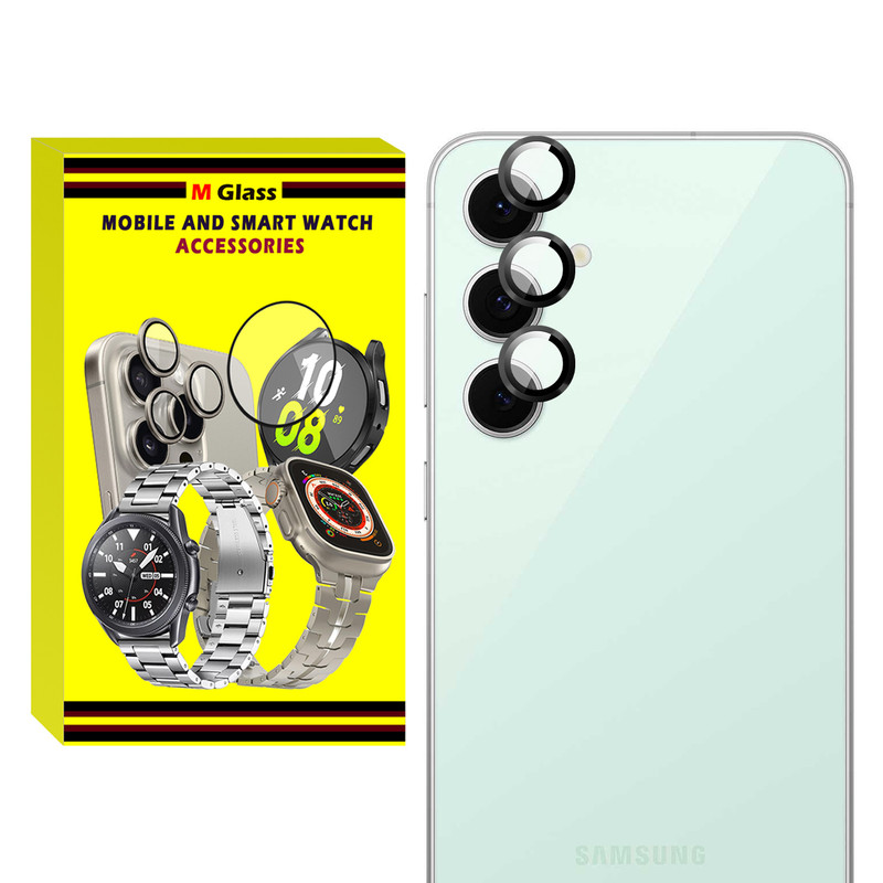 محافظ لنز دوربین ام‌گلس مدل Ring Metal MG مناسب برای گوشی موبایل سامسونگ Galaxy S24 Fe