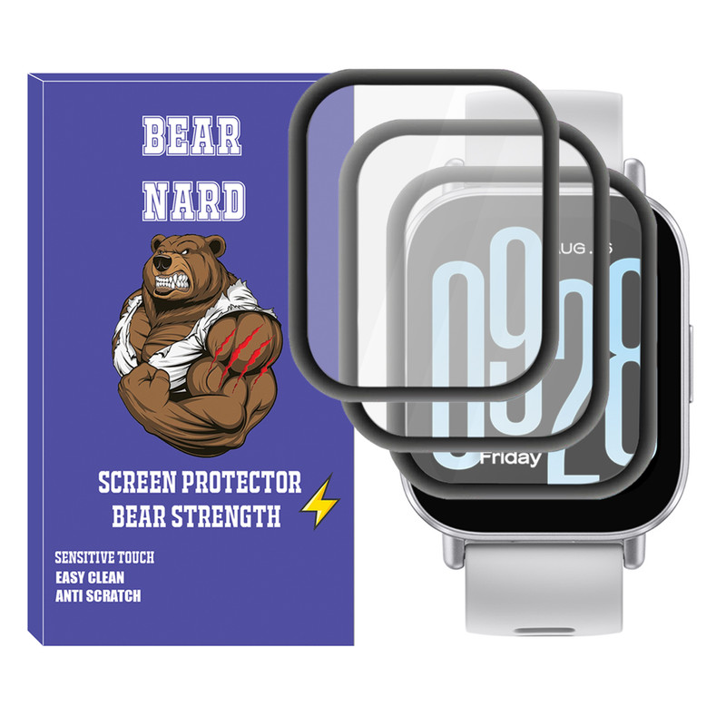 محافظ صفحه نمایش برنارد مدل Pmma-BR مناسب برای ساعت هوشمند شیائومی Redmi Watch 5 Active بسته سه عددی
