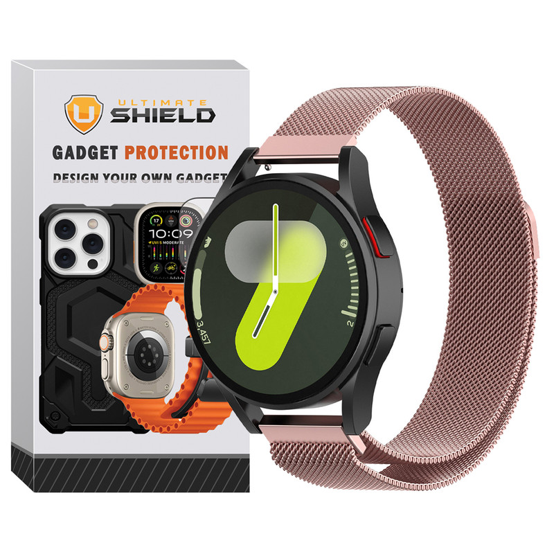 بند آلتیمیت شیلد مدل Milanese UL مناسب برای ساعت هوشمند سامسونگ Galaxy Watch 4/5/6/7/FE سایز 40/43/44/46/47 میلی متری