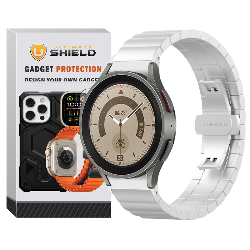 بند آلتیمیت شیلد مدل Swatch Link BTN مناسب برای ساعت هوشمند سامسونگ Galaxy Watch 7 40mm / Watch 7 44mm / Watch FE 40mm