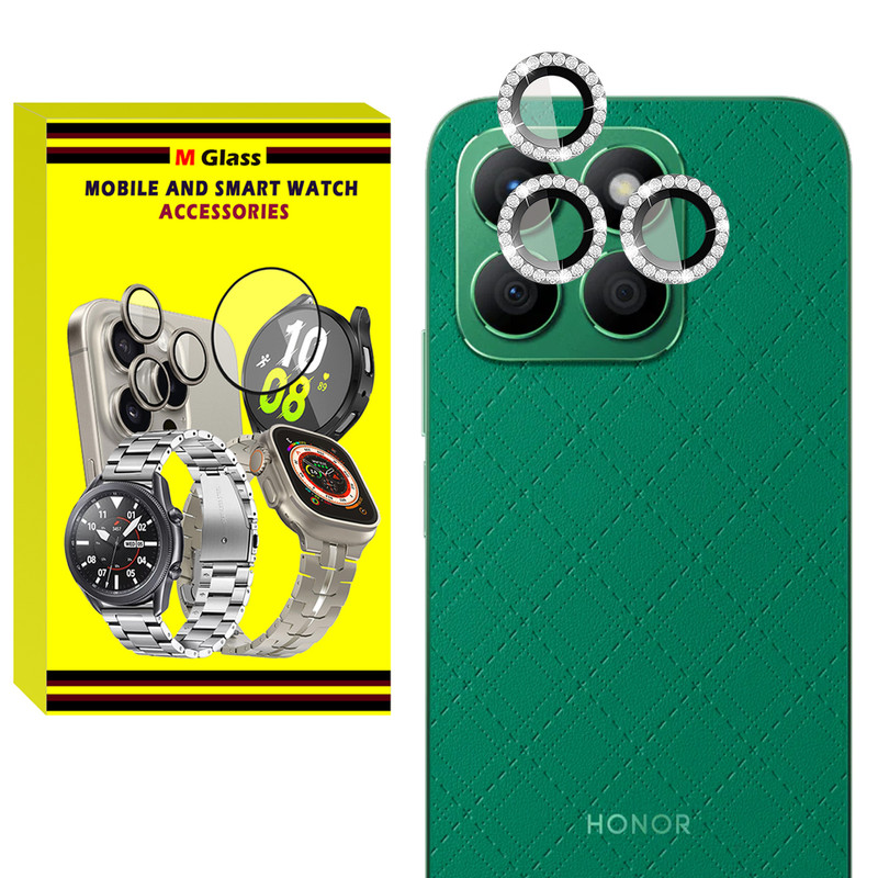 محافظ لنز دوربین فلزی ام‌گلس مدل RNG Diamond MG مناسب برای گوشی موبایل هوآوی Honor X8b