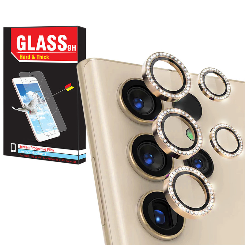 محافظ لنز دوربین هارد اند تیک مدل Diamond shine مناسب برای گوشی موبایل سامسونگ Galaxy S23 Ultra