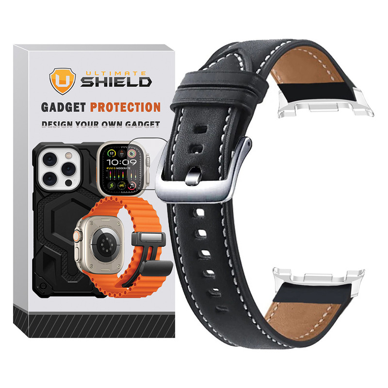 بند آلتیمیت شیلد مدل Leather SM NV8 SL مناسب برای ساعت هوشمند سامسونگ Galaxy Watch 8 44mm