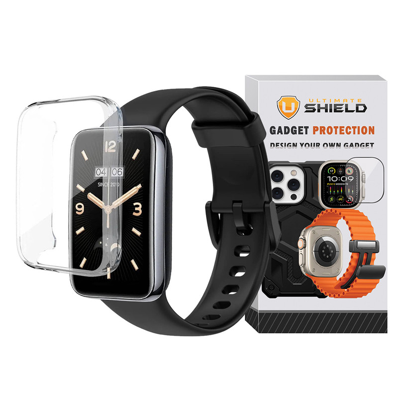 بند آلتیمیت شیلد مدل Silic Jelly Protection مناسب برای ساعت هوشمند شیائومی Mi Band 7 Pro به همراه کاور